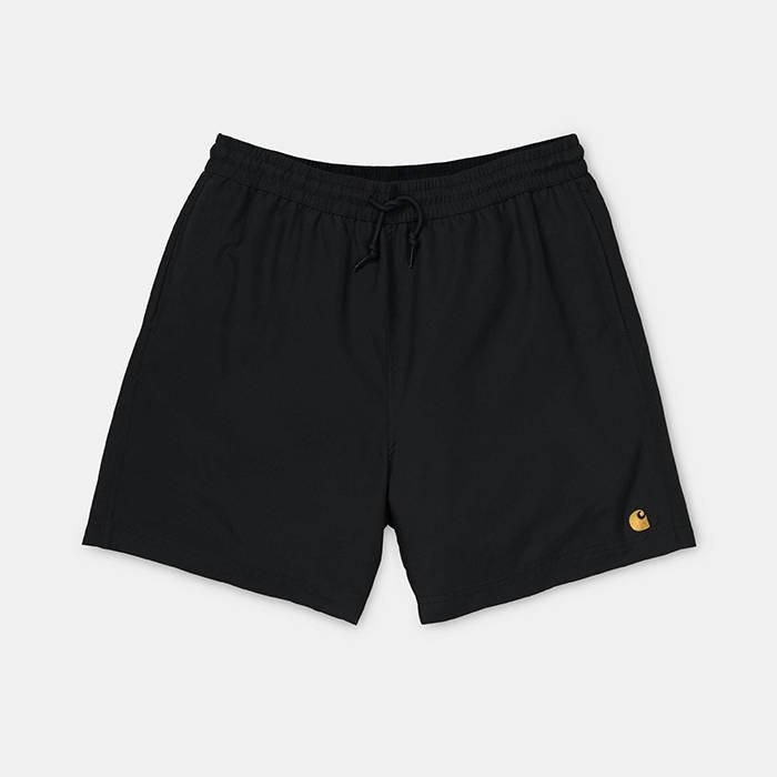 Carhartt Wip Chase Swim Trunks I026235 BLACK/GOLD