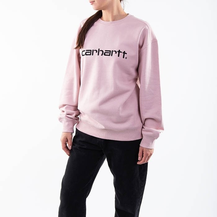 Carhartt WIP W Sweat I027475 FROSTED PINK/BLACK