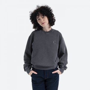 Carhartt WIP W Nelson Sweat I029537 BLACK galéria