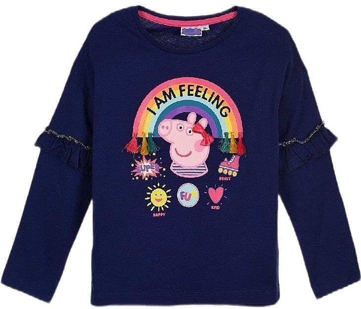 Peppa Piggy Bank - Kék lány hosszú ujjú pólója
