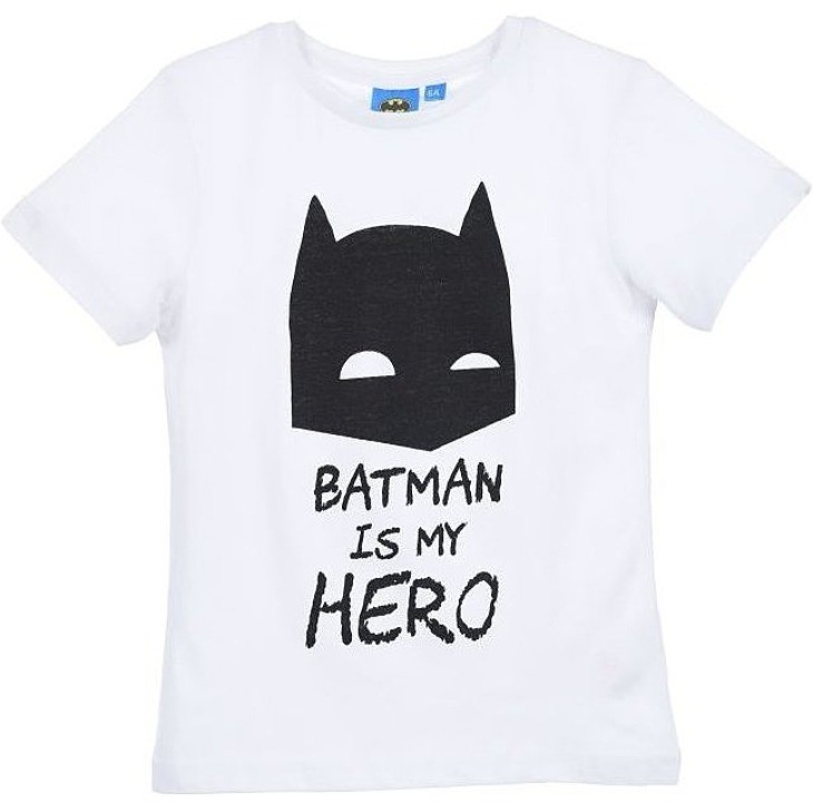 Batman fiú fehér pólója Batman az én hősöm