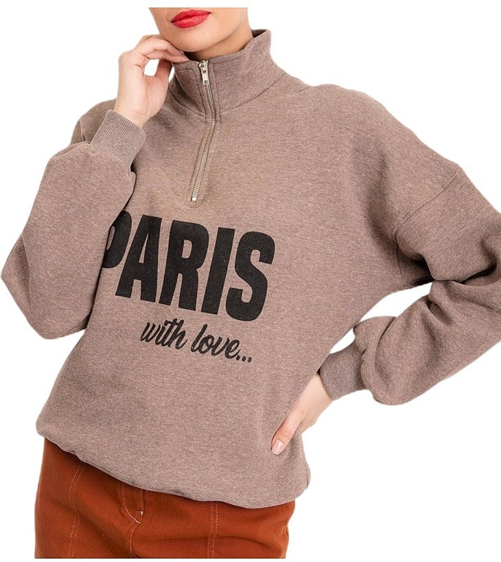 Női sötétbézs pulóver párizsban