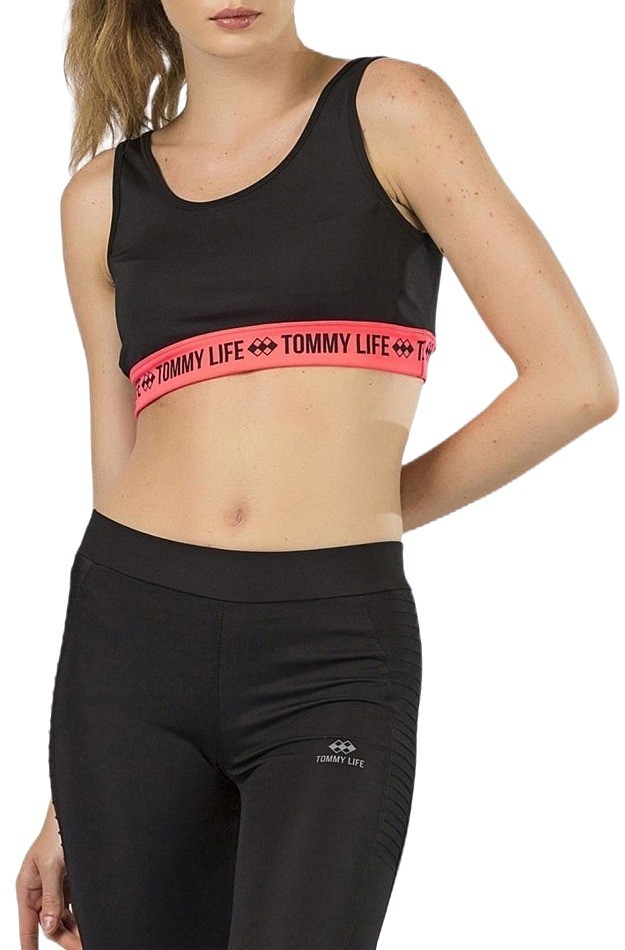 Tommy life fekete sportmelltartó