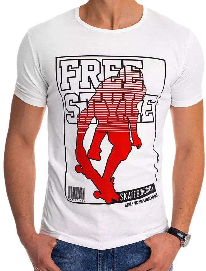 Fehér férfi póló nélküli stílus