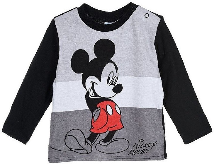 Mickey egér fekete fiú hosszú ujjú pólója