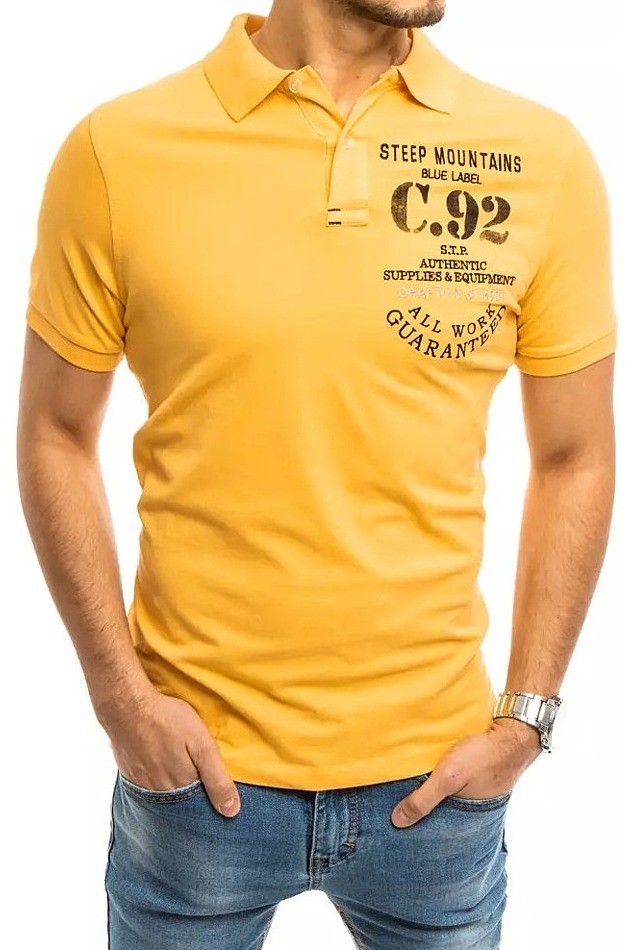 sárga póló nyomtatással