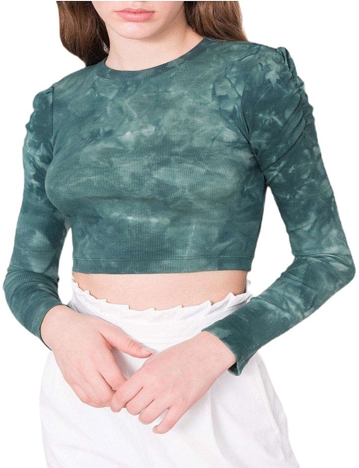 Sötétzöld női rövid póló