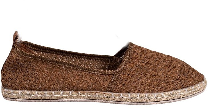 Barna szövet espadrillák