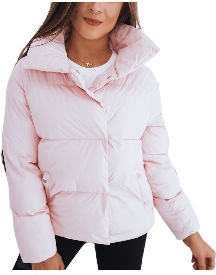 Rózsaszín laro kabát steppelt hatással