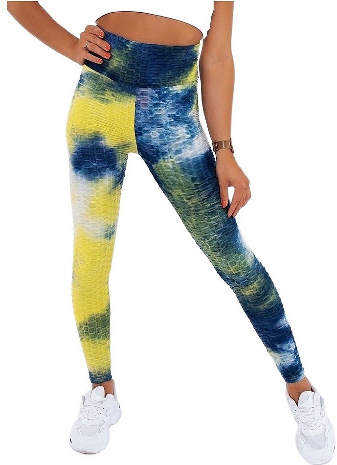 Kék-mészfehér szerkezetű Serra leggings