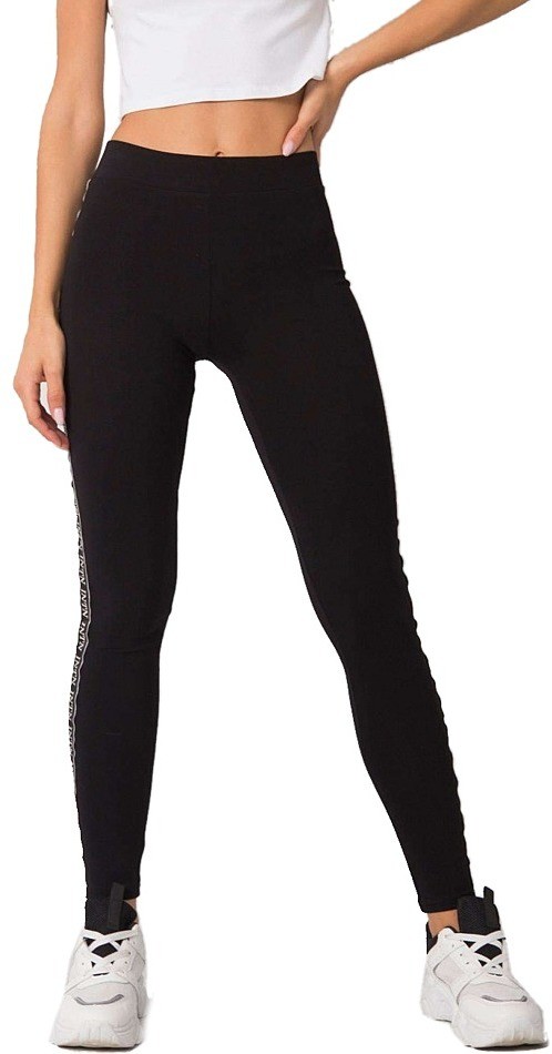 fekete leggings ezüst felirattal
