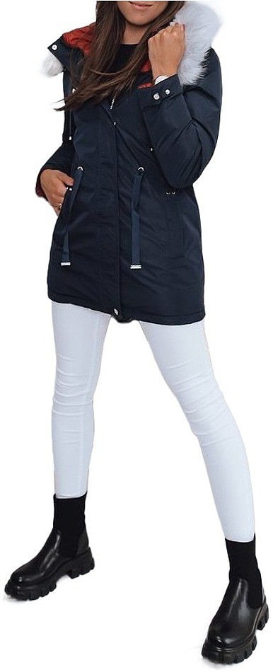 Kék-piros női kétoldalas kabát