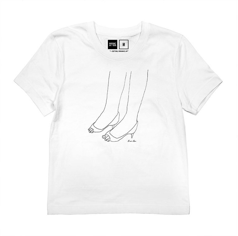 Dedicated T-shirt Mysen Heels White Fehér 16689