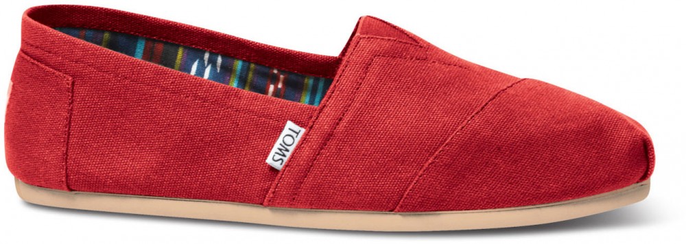Toms Alpargatas Red Canvas