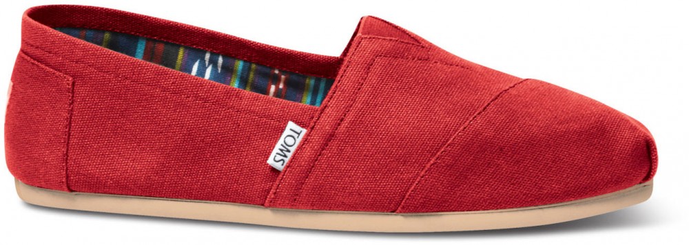 Toms Alpargatas Red Canvas