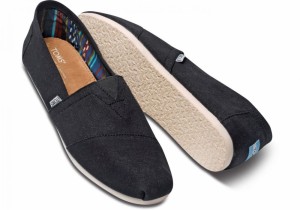 Toms Black Canvas Alpargatas galéria