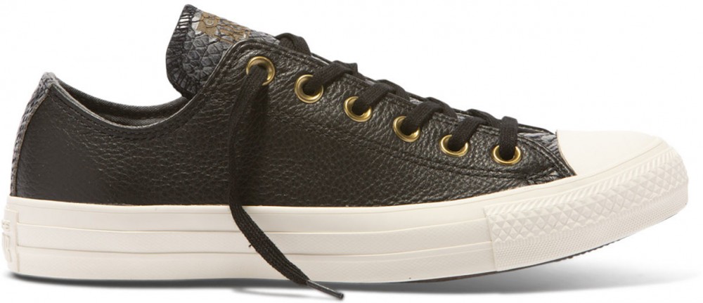 Converse Chuck Taylor All Star Leather Gator Low Top Black