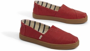 Toms Red Canvas Women's Cupsole Alpargatas galéria