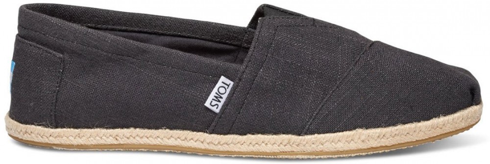 Toms Classic Linen Black Canvas