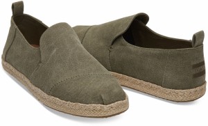 Toms Olive Washed Canvas Alpargata galéria