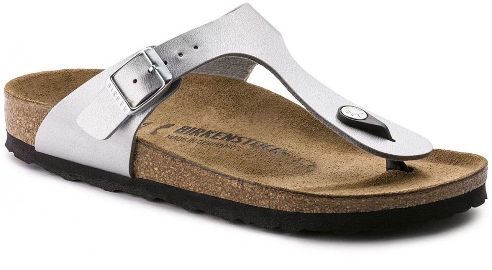 Birkenstock Gizeh Birko-Flor Silver