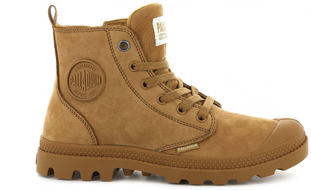 Palladium Boots Pampa HI Zip Nubuck Amber Gold