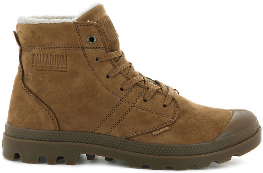 Palladium Pallabrouse Leather S Mahogany