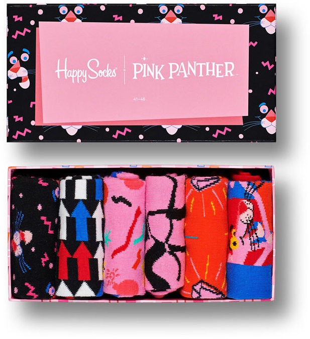 Happy Socks 6-Pack Pink Panther Collector Box Set