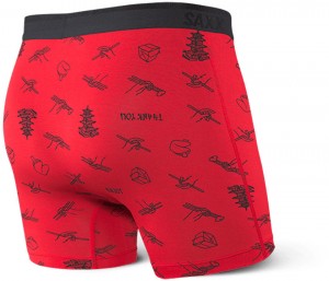 Saxx Platinum Boxer Brief - Red Chopsticks galéria