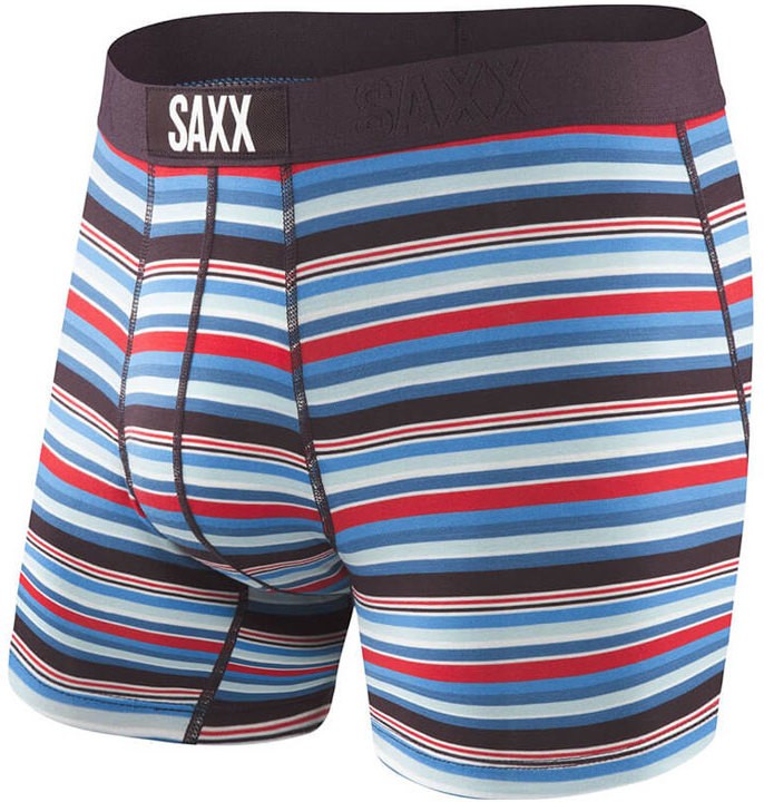 Saxx Vibe Boxer Brief Berry Strip Camp