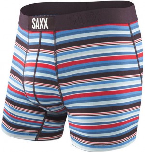 Saxx Vibe Boxer Brief Berry Strip Camp galéria