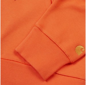Carhartt WIP Hooded Chase Sweatshirt - Clockwork / Gold galéria