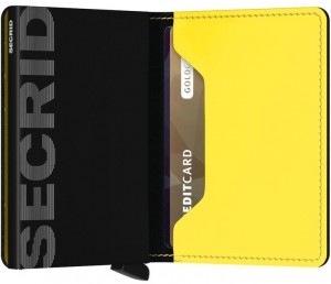 Secrid Slimwallet Matte Black & Yellow galéria