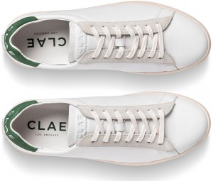 Clae BRADLEY WHITE MILLED LEATHER OLIVE galéria