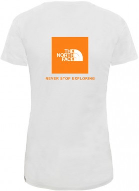 The North Face W Bf Redbox Tee Tnf White/Flame Orange galéria