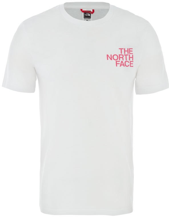 The North Face M Ss Graphic Flow 1 - Eu Tnf Wht/Mr. Pink/Mr. Pink