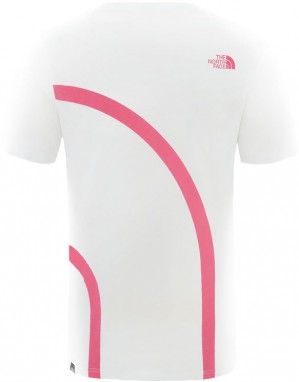 The North Face M Ss Graphic Flow 1 - Eu Tnf Wht/Mr. Pink/Mr. Pink galéria
