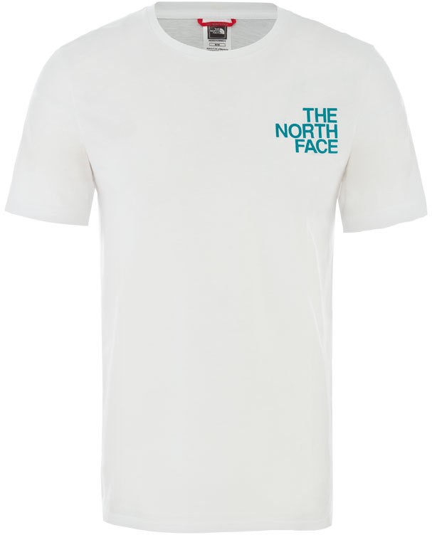 The North Face M Ss Graphic Flow 1 - Eu Tnfwht/Fanfrgrn/Fanfregrn