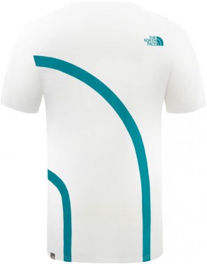 The North Face M Ss Graphic Flow 1 - Eu Tnfwht/Fanfrgrn/Fanfregrn galéria