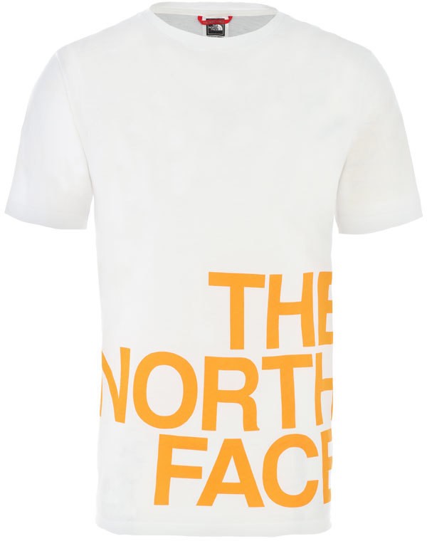 The North Face M Ss Graphic Flow 1 - Eu Tnf White/Flame Orange