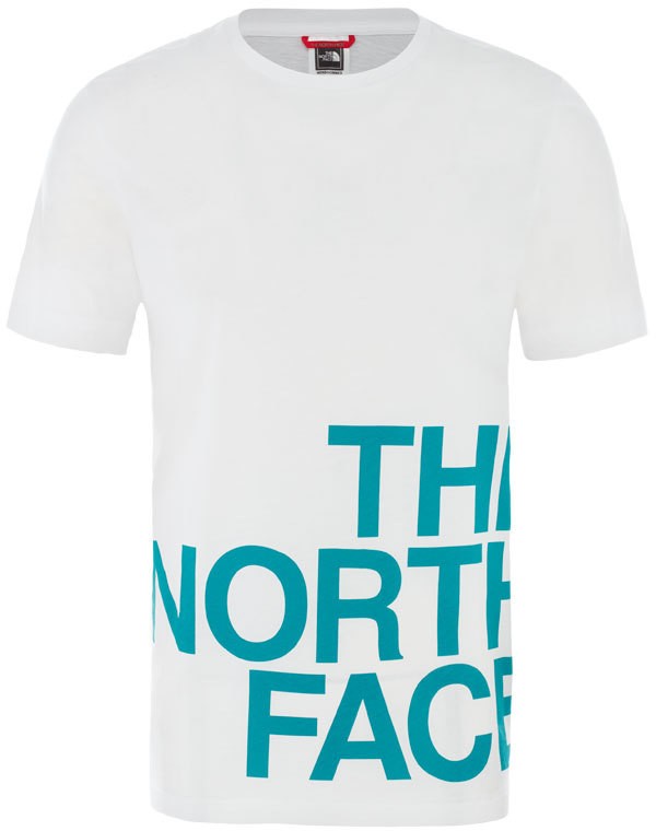 The North Face M Ss Graphic Flow 1 - Eu Tnf White/Fanfare Green