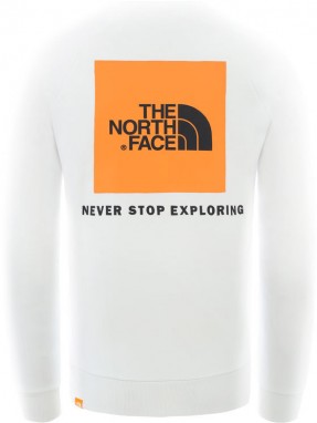 The North Face M Raglan Redbox Crew - Eu Tnf White/Flame Orange galéria