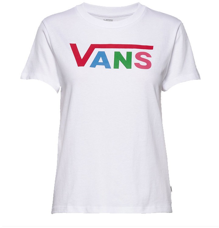 Vans Wm Flying V Crew Tee White Multi