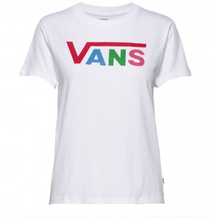 Vans Wm Flying V Crew Tee White Multi galéria