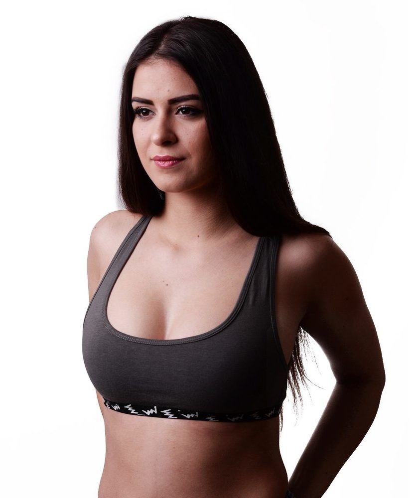 VUCH Sport Bra Grey