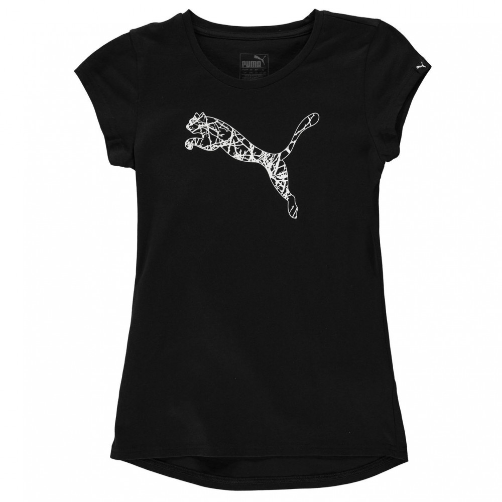 Puma Cat Logo T Shirt Girls