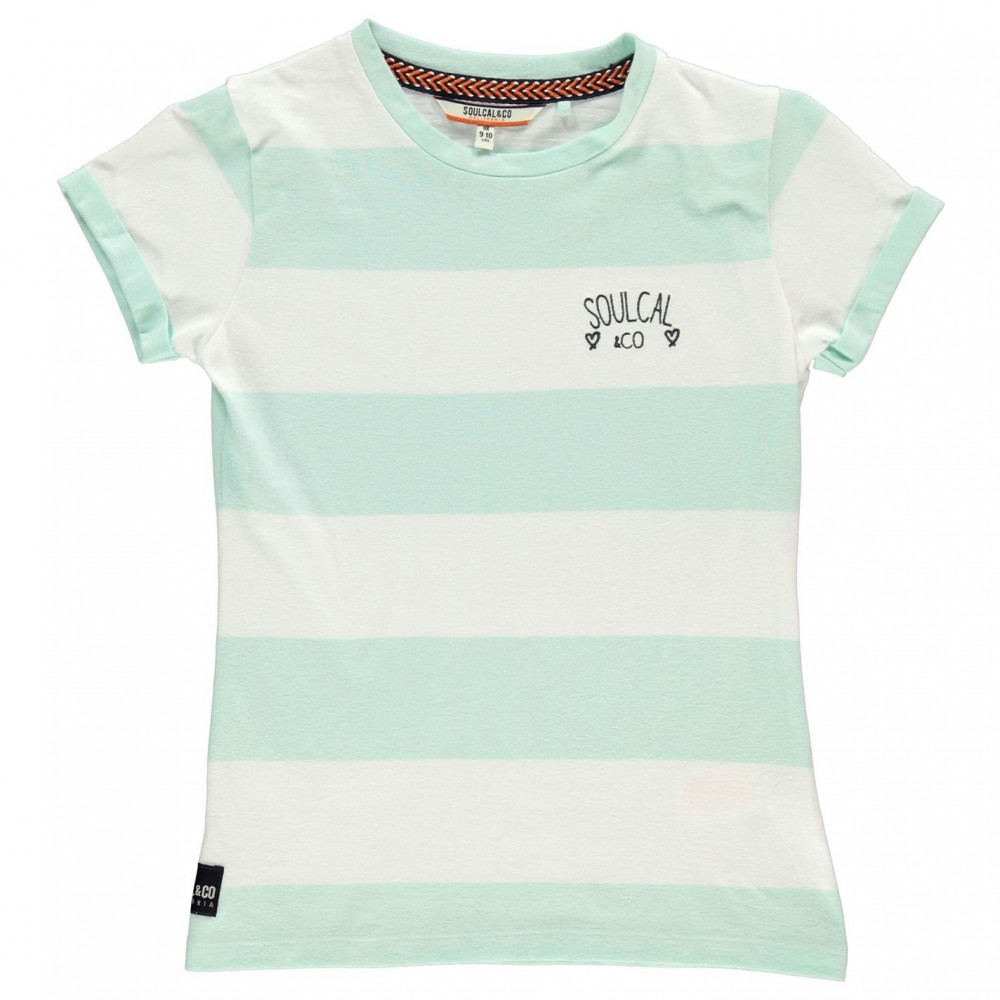SoulCal Stripe T Shirt Junior Girls