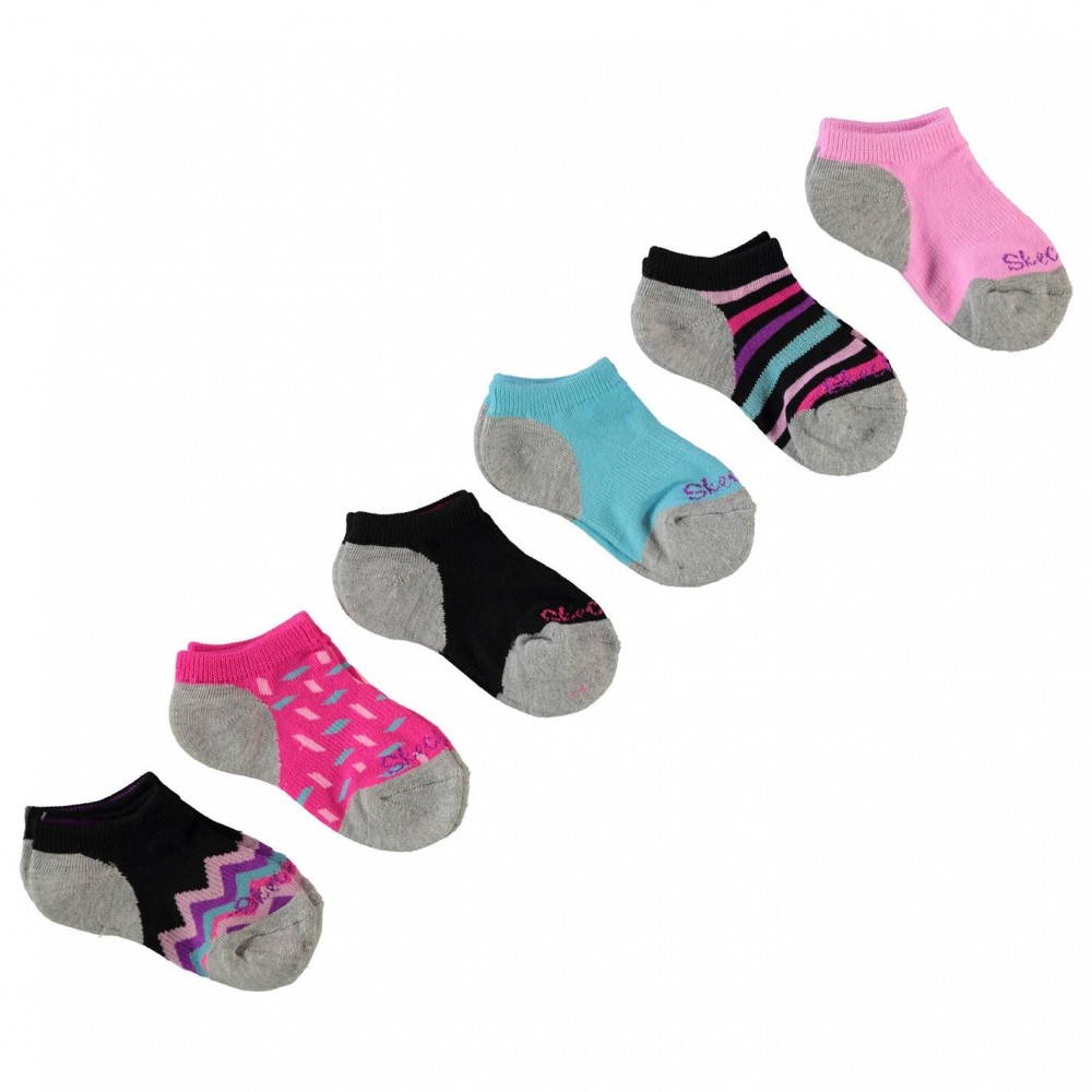 Skechers 6 Pack Socks Girls