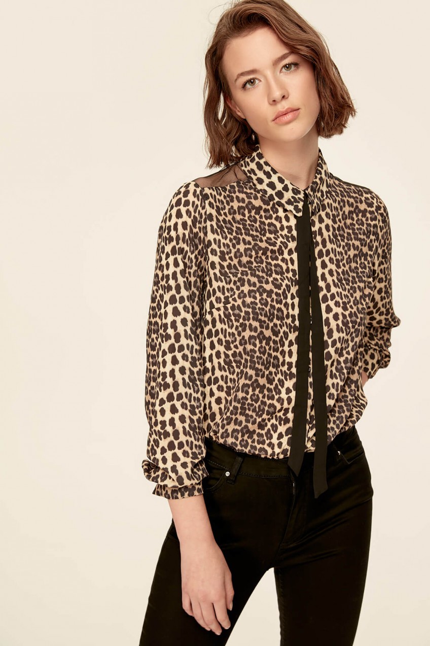 Trendyol Brown Leopard Print Shirt