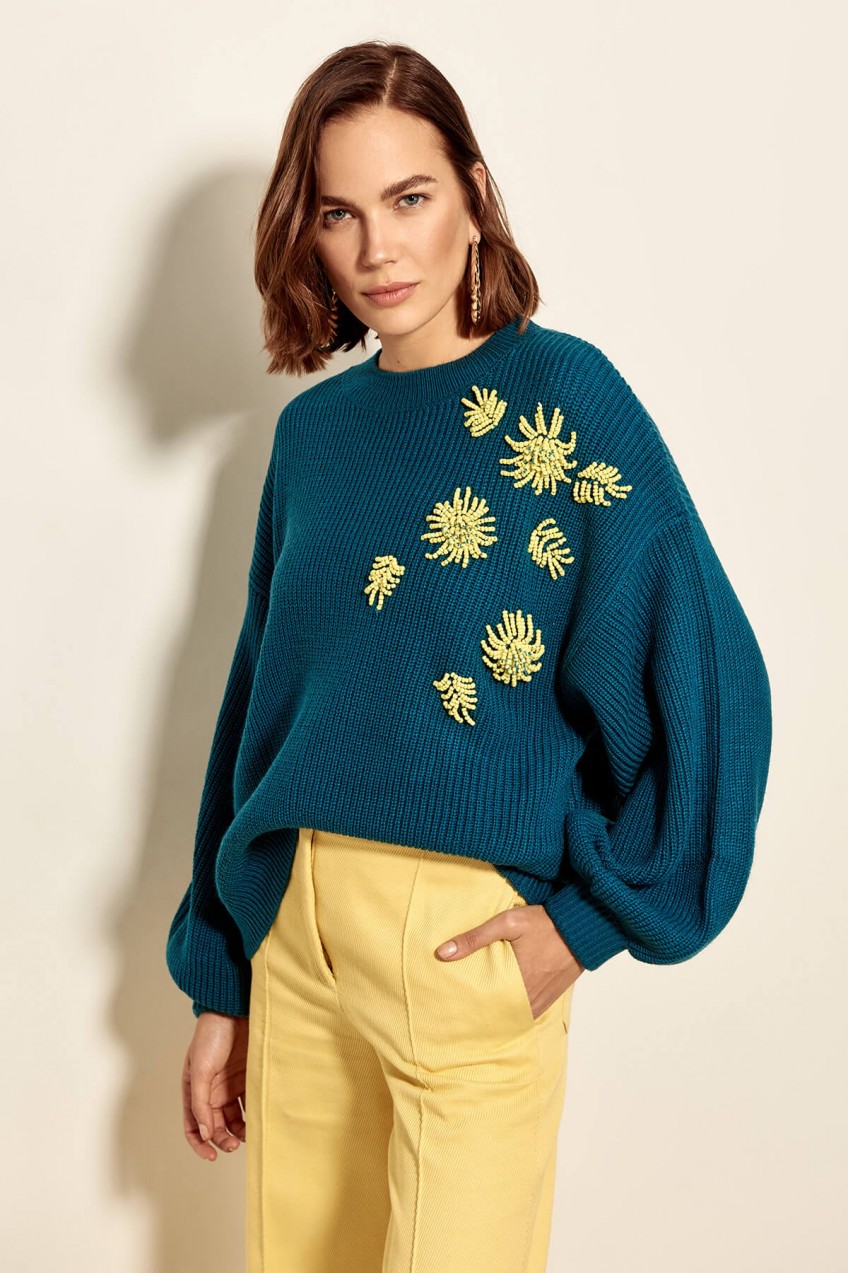 Trendyol Oil Beads Embroidered Sweater Sweaters